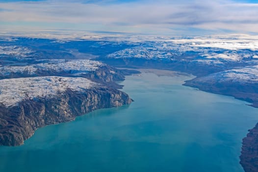 Colorful Fjords in Western Greenland near Kangerlussuaq Greenland