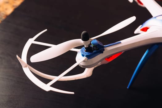 close-up of the rotor unmanned aircraft propeller blade quadrocopter