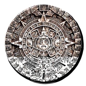 maya civilization aztec calendar astronomy tribal ancient stone illustration