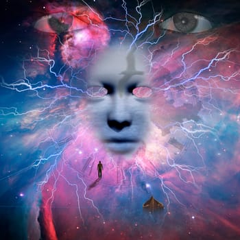 Man on the way to God's face
