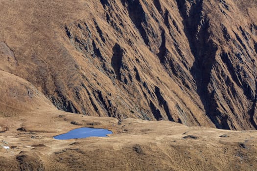 The Geamanu Lake in Fagaras Mountains, Romania