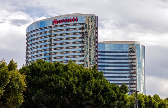 SAN DIEGO,UNITED STATES - NOVEMBER 19,2016:Hotel Marriot located in downtown of San Diego city,California,United States.