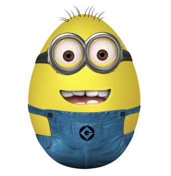 minion yellow glasses character movie egg shape illustration cartoon