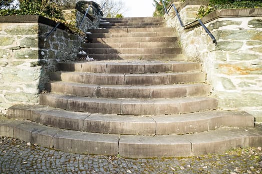 Abstract background or texture old stairs of stone