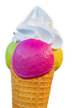 Icecream Advertisment isolated on white background