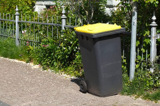 Yellow Recycling  Bin for plastic Waste