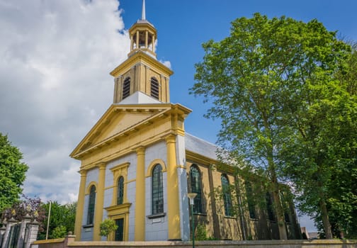 beautiful modern church architecture building side view