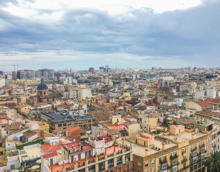 cityscape skyline of valencia city Spain