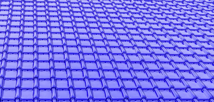 modern deep neon blue glossy rooftop tiling texture background