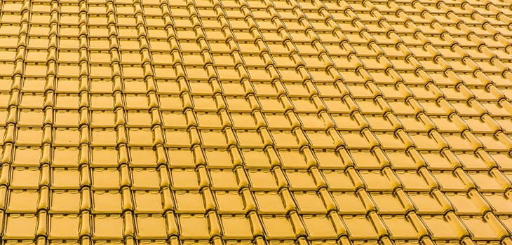 modern yellow gold glossy rooftop tiling texture background