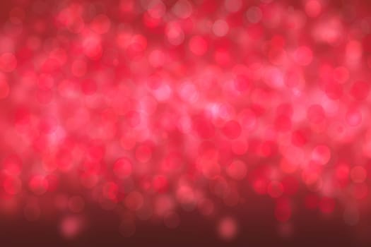 A festive abstract red Happy New Year or Christmas texture background and with color blurred bokeh lights. Space for design. Card concept or advertising.