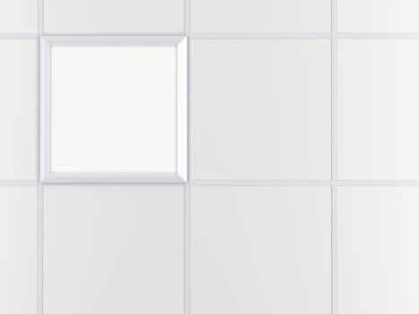 Led panel on the ceiling, 3D illustration