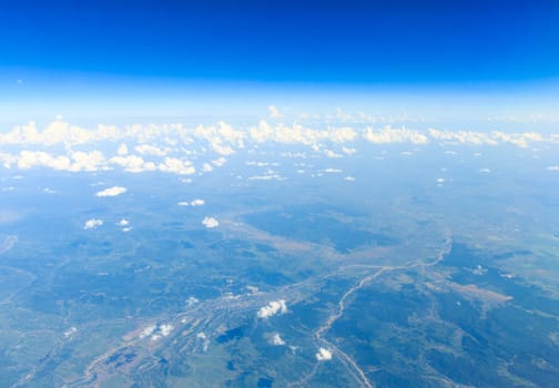 clouds in the blue sky..