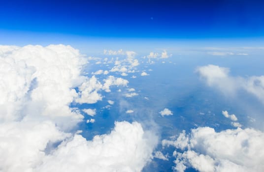 clouds in the blue sky..