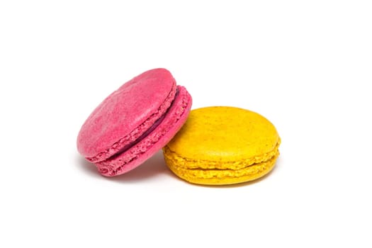 A french sweet delicacy, macaroons variety closeup.