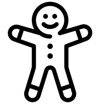 gingerbread man christmas sweet traditional biscuit silhouette illustration