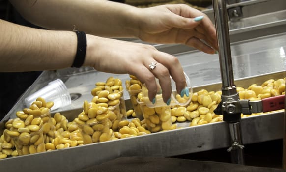 Sweet lupins in food, food and sale market