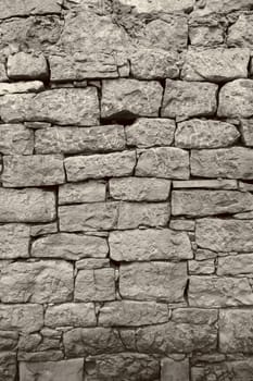 Exterior brick wall in urban street, construction and architecture
