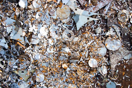 Junkyard metal fragments