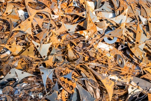 Junkyard metal fragments
