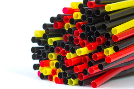 Colorful drinking straws background
