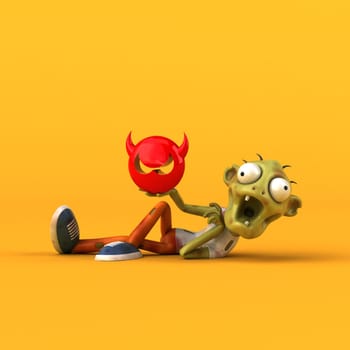 Fun zombie - 3D Illustration