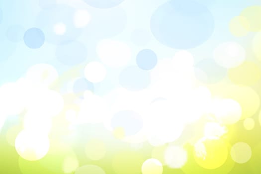 Abstract blurred vivid spring summer pastel bokeh background texture with bright soft color circles. Space for your text. Beautiful backdrop illustration.