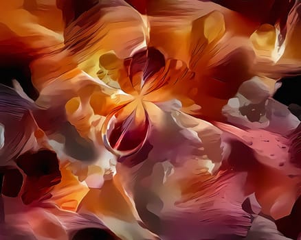Vivid abstract oil painting. Canvas