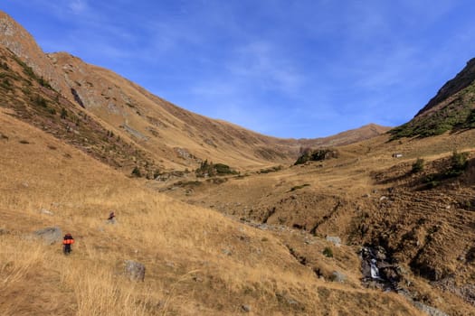 mountain landscape in Fagaras Mountains, Romania, Europe