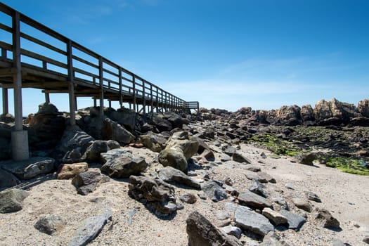 Viana do Castelo beach entrance in northern Portugal