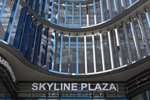 font at skyline plaza shopping center, frankfurt am main, germany