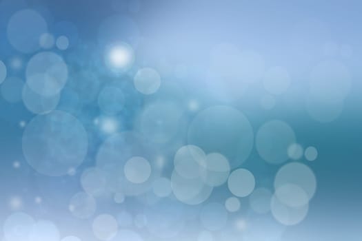 Abstract colorful blur blue texture background with white and blue bokeh circles in soft color style. Template for underwater backdrop or winter design illustration.