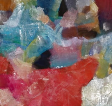Abstract Painting Pastel Mediterranean Colors