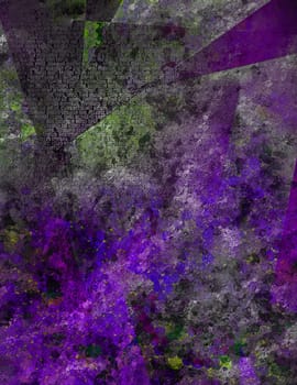 Glass texture in purple and green colors with words
