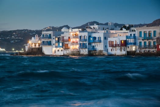 little venice at sunset, mykonos, Greece - luxury travel destiation - greek islands