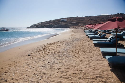 beautiful beach in Mykonos  Greece