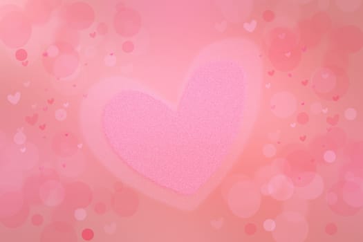 Abstract valentine background. Abtract festive blur pink bright pastel background with a large pink heart for valentine or wedding. Romantic textured backdrop with space for your design. Card concept.