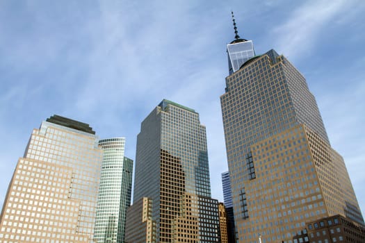Modern buildings in Tribeca, New York.