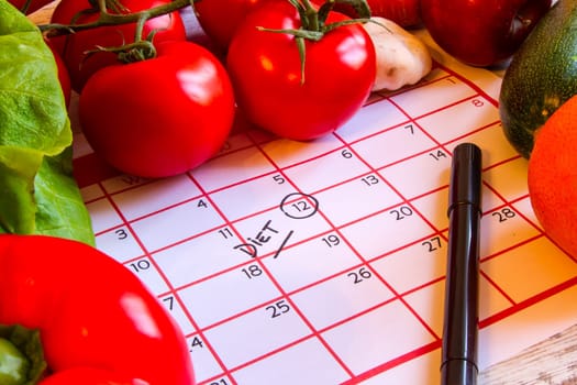 Start diet today eating healthy food.