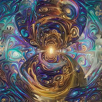 Abstract vivid painting. Colorful vortex