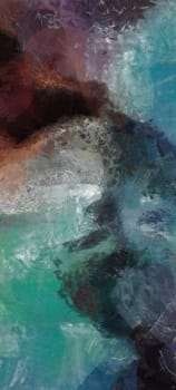 Muted abstract painting in pastel colors. 3D rendering