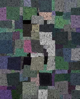 Abstract composition. Colorful squares background. Image composed entirely of words, text.