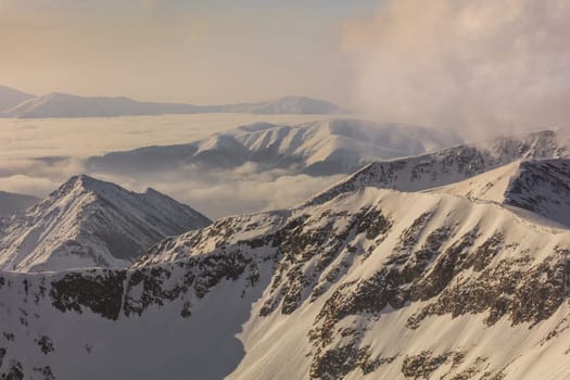 sunrise in the Fagaras Mountains, Romania. Europe