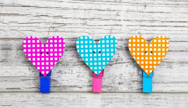 Colored Heart Curlers