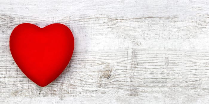 Red heart wooden background, valentine day greeting card