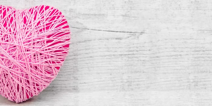Pink clew in shape of heart