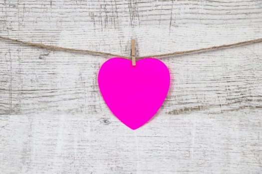 Colorful Heart Note Papers on wooden background