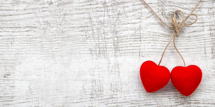Happy Valentine's Day with red Cherry hearts