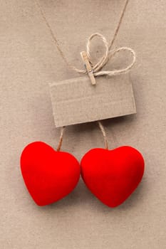 Happy Valentine's Day with red Cherry hearts