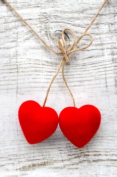 Happy Valentine's Day with red Cherry hearts